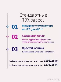 Завеса ПВХ ламель 2x200мм, Высота 2,3м